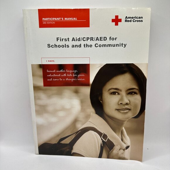 American Red Cross First Aid/CPR/AED Manual 3rd Edition For Schools & Community - Picture 1 of 4